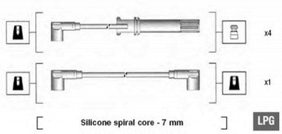 MAGNETI MARELLI 941105210644 -  Комплект проводов зажигания